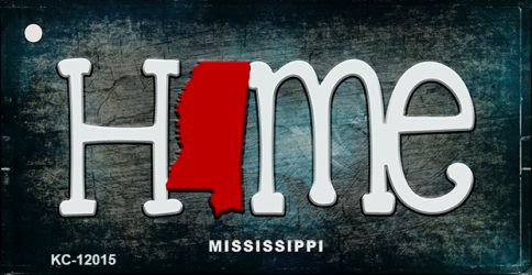KC-12015 Mississippi Home State Outline Novelty Key Chain