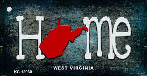 KC-12039 West Virginia Home State Outline Novelty Key Chain