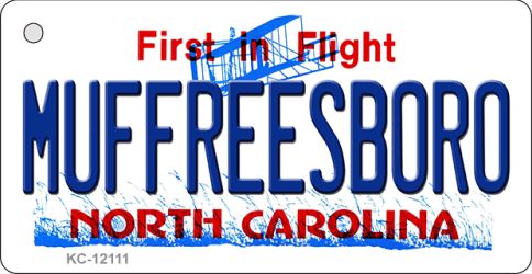 KC-12111 Muffreesboro North Carolina State Novelty Metal Key Chain