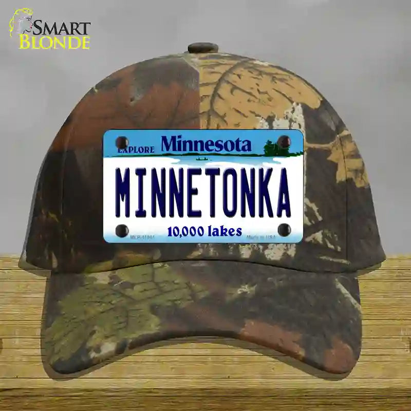 HAT06-MLP-11041 Minnetonka Minnesota State Novelty License Plate Hat, Cotton - Camoflauge