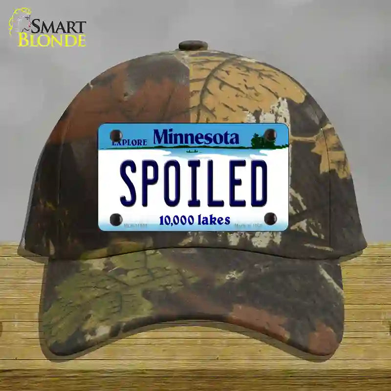 HAT06-MLP-11063 Spoiled Minnesota State Novelty License Plate Hat, Cotton - Camouflage