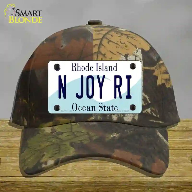 HAT06-MLP-11181 N Joy RI Rhode Island State Novelty License Plate Hat, Cotton - Camoflauge