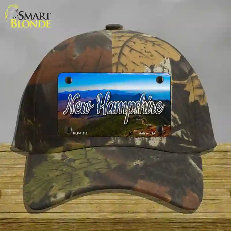 HAT06-MLP-11615   Hampshire Mountain Range State Novelty License Plate Hat, Cotton - Camoflauge