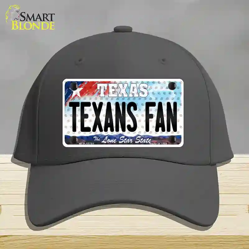 HAT04-MLP-10781 Texans Fan Texas Novelty License Plate Hat, Cotton - Charcoal