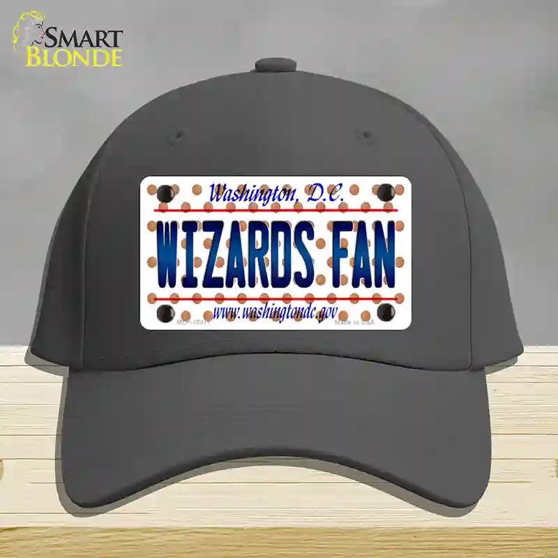 HAT04-MLP-10877 Wizards Fan Washington DC Novelty License Plate Hat, Cotton - Charcoal