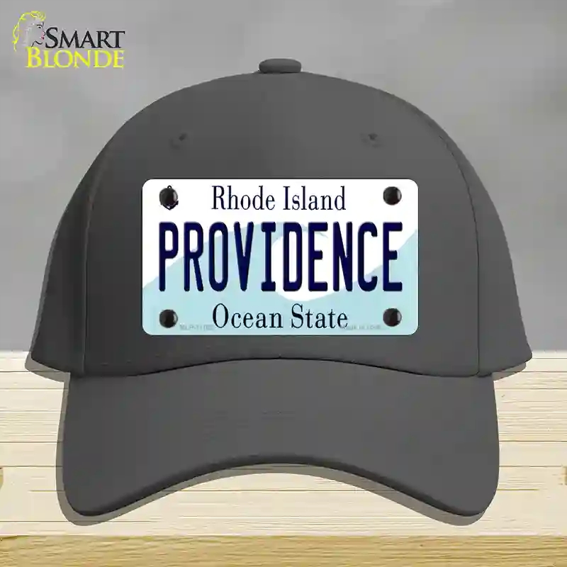 HAT04-MLP-11182 Providence Rhode Island State Novelty License Plate Hat, Cotton - Charcoal