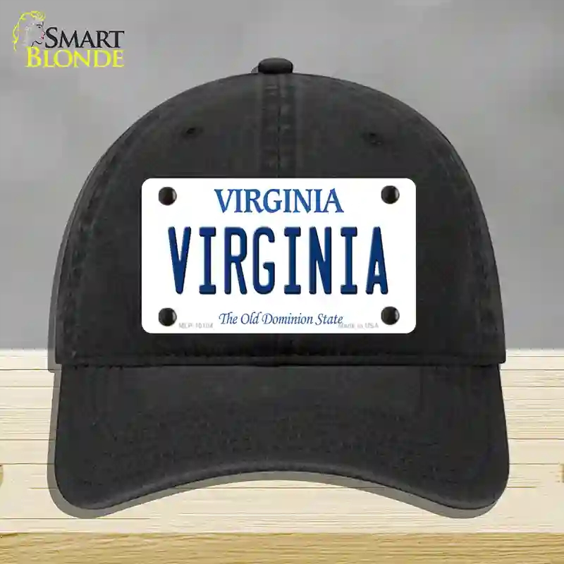HAT07-MLP-10104 Virginia Old Dominion Novelty License Plate Hat, Unconstructed Cotton - Black