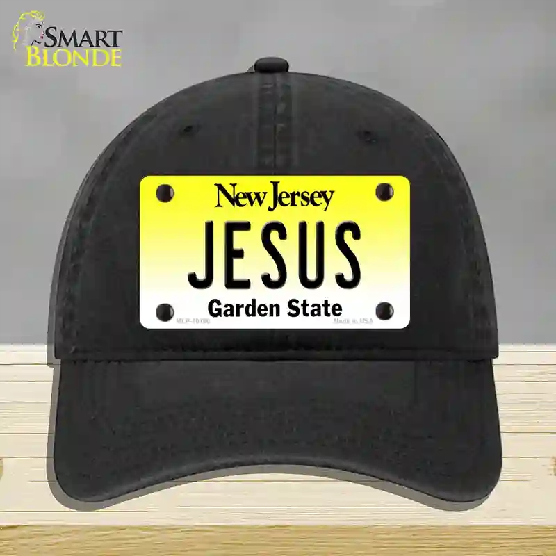 HAT07-MLP-10166 Jesus   Jersey Novelty License Plate Hat, Unconstructed Cotton - Black