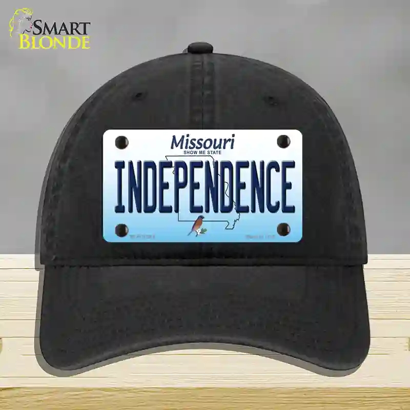 HAT07-MLP-10244 Independence Missouri Novelty License Plate Hat, Unconstructed Cotton - Black