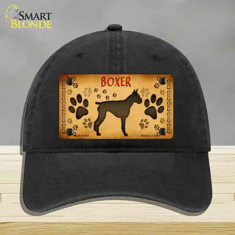 HAT07-MLP-10434 Boxer Novelty License Plate Hat, Unconstructed Cotton - Black