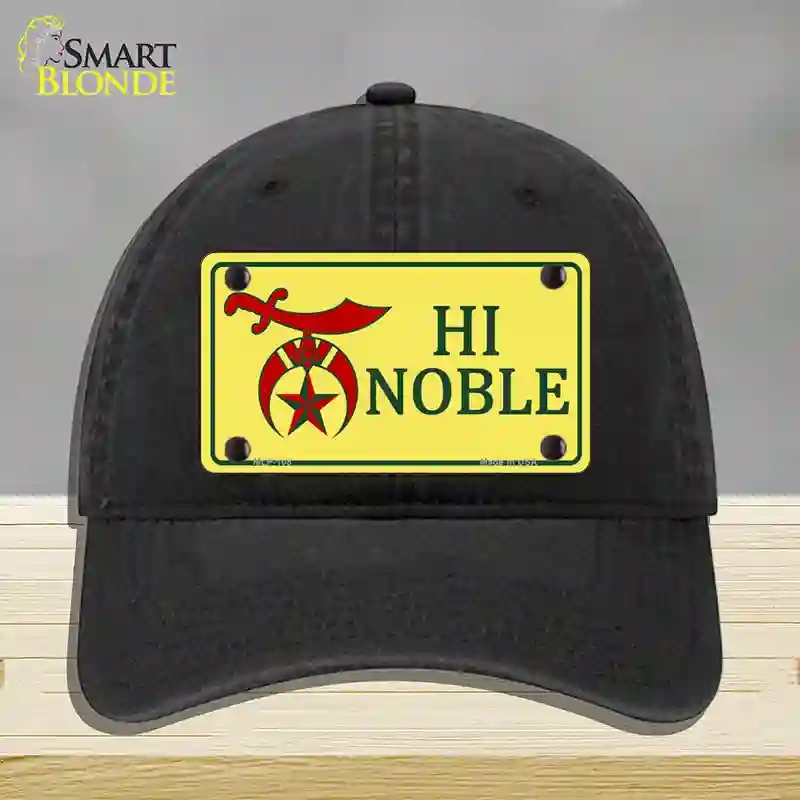 HAT07-MLP-108 High Noble Novelty License Plate Hat, Unconstructed Cotton - Black