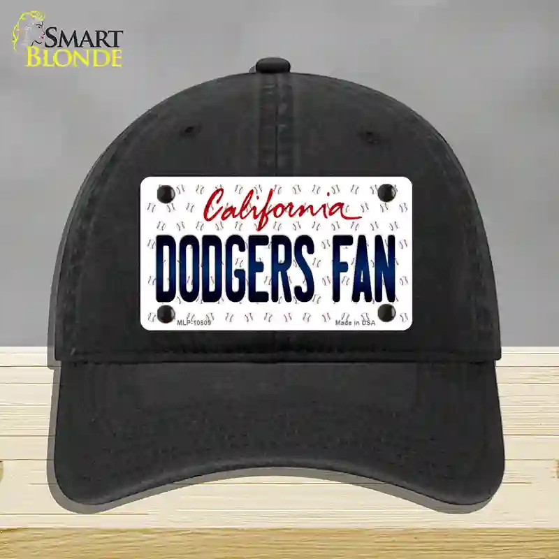 HAT07-MLP-10809 Dodgers Fan California Novelty License Plate Hat, Unconstructed Cotton - Black