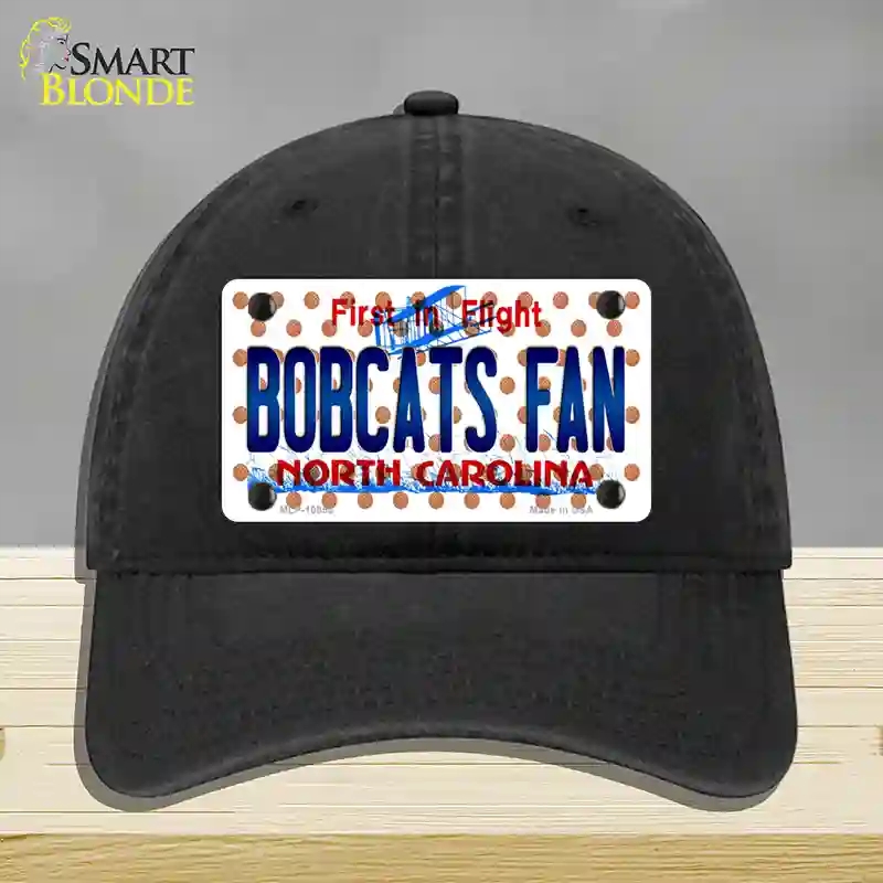 HAT07-MLP-10850 Hornets Fan North Carolina Novelty License Plate Hat, Unconstructed Cotton - Black