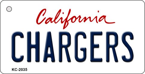 KC-2035 Chargers California State License Plate Key Chain