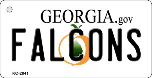 KC-2041 Falcons Georgia State License Plate Key Chain