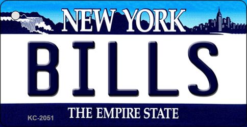 KC-2051 Bills New York State License Plate Key Chain