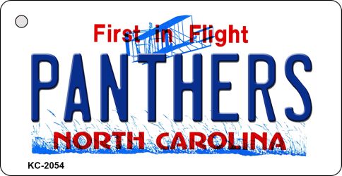 KC-2054 Panthers North Carolina State License Plate Key Chain