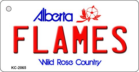 KC-2065 Flames Alberta State License Plate Key Chain