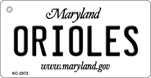 KC-2072 Orioles Maryland State License Plate Key Chain