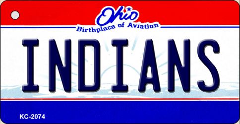 KC-2074 Indians Ohio State License Plate Key Chain