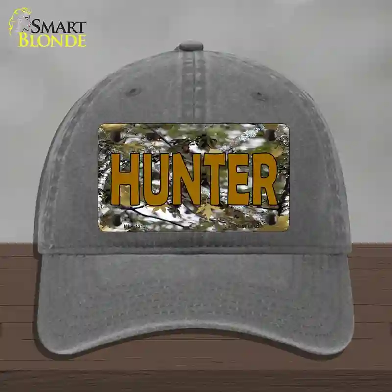 HAT08-MLP-1215 Hunter Camouflage Novelty License Plate Hat, Unconstructed Cotton - Charcoal