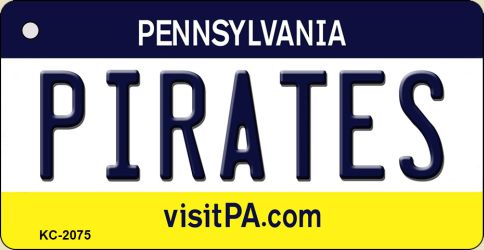 KC-2075 Pirates Pennsylvania State License Plate Key Chain