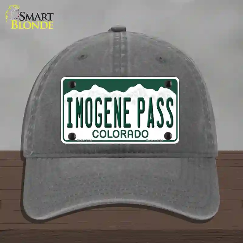 HAT08-MLP-12154 Imogene Pass Colorado Novelty License Plate Hat, Unconstructed Cotton - Charcoal