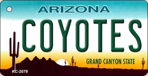 KC-2279 Coyotes Arizona State License Plate Key Chain
