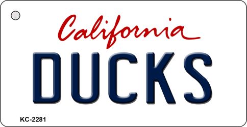 KC-2281 Ducks California State License Plate Key Chain