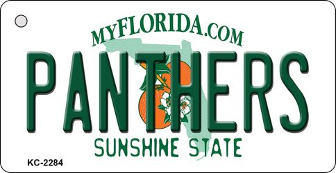 KC-2284 Panthers Florida State License Plate Key Chain