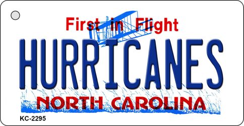 SMART BLONDE Hurricanes North Carolina State License Plate Tag Key Chain KC-2295