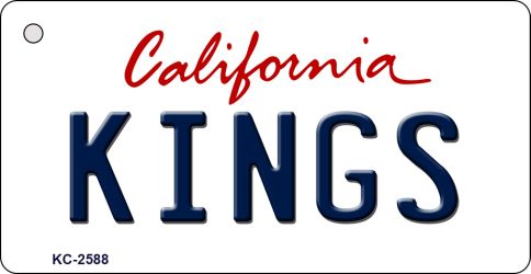 KC-2588 Kings California State License Plate Key Chain