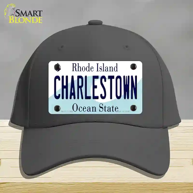 HAT04-MLP-11194 Charlestown Rhode Island State Novelty License Plate Hat, Cotton - Charcoal