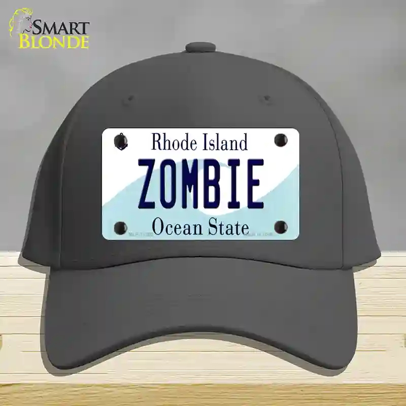 HAT04-MLP-11203 Zombie Rhode Island State Novelty License Plate Hat, Cotton - Charcoal