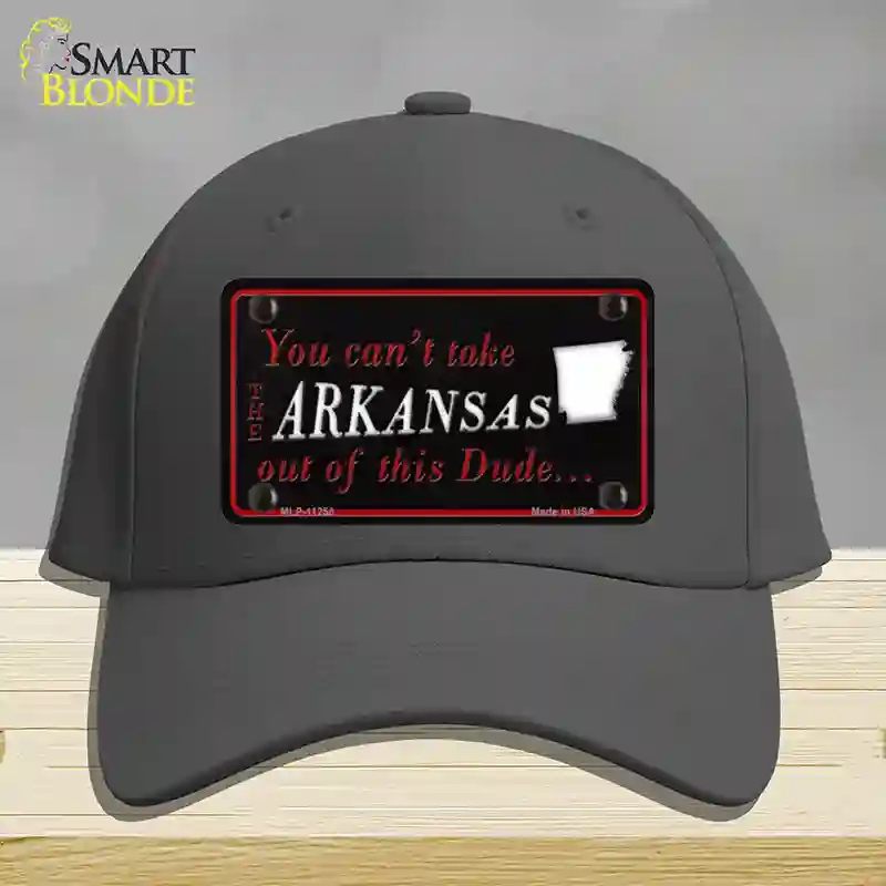 HAT04-MLP-11258 Arkansas Dude Novelty License Plate Hat, Cotton - Charcoal