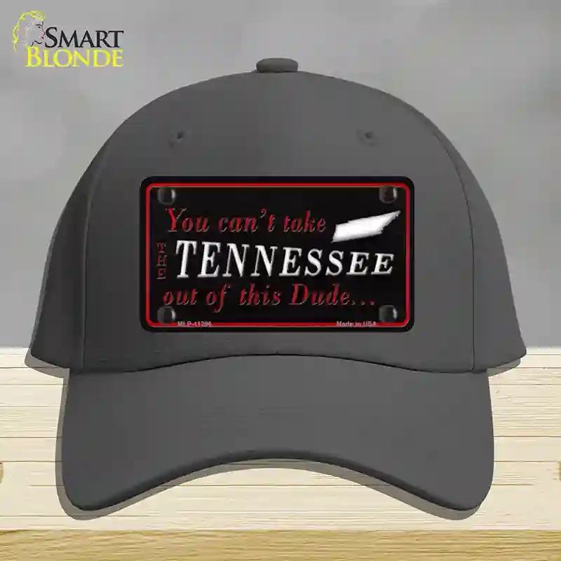 HAT04-MLP-11296 Tennessee Dude Novelty License Plate Hat, Cotton - Charcoal