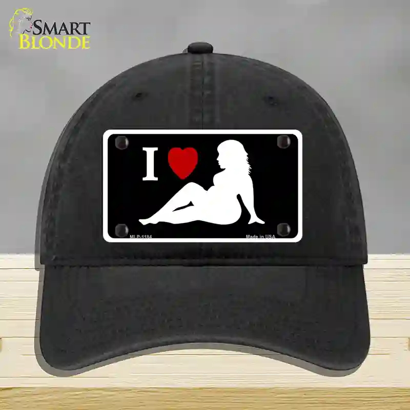 HAT07-MLP-1184 Full Figured Women Novelty License Plate Hat, Unconstructed Cotton - Black