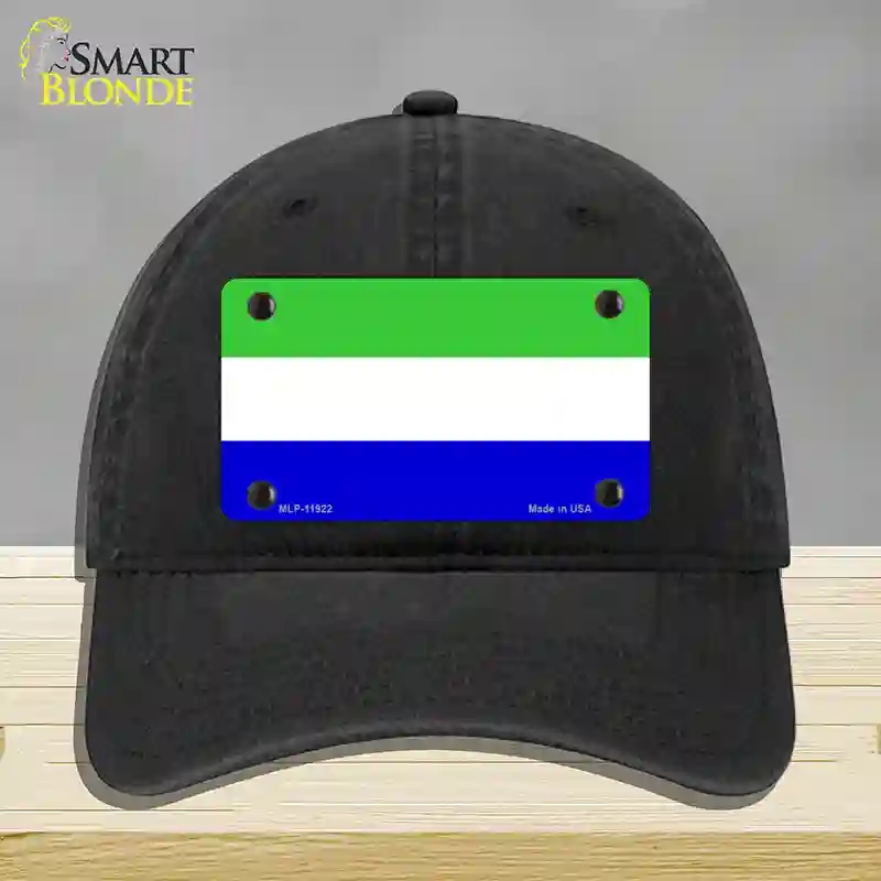 HAT07-MLP-11922 Galapagos Island Flag Novelty License Plate Hat, Unconstructed Cotton - Black
