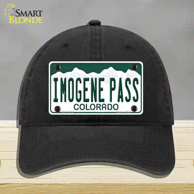HAT07-MLP-12154 Imogene Pass Colorado Novelty License Plate Hat, Unconstructed Cotton - Black
