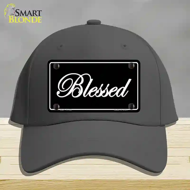 HAT04-MLP-11703 Blessed Black Novelty License Plate Hat, Cotton - Charcoal