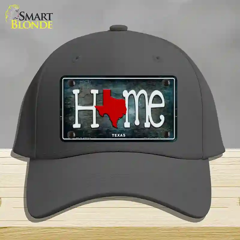 HAT04-MLP-12034 Texas Home State Outline Novelty License Plate Hat, Cotton - Charcoal