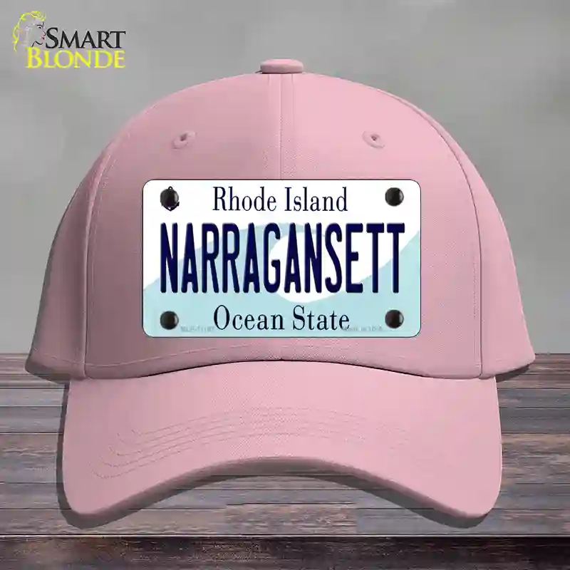 HAT05-MLP-11187 Narragansett Rhode Island State Novelty License Plate Hat, Cotton - Pink