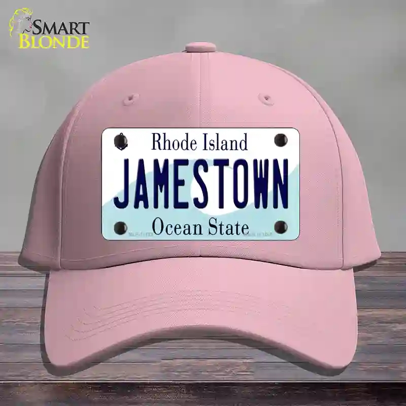 HAT05-MLP-11193 Jamestown Rhode Island State Novelty License Plate Hat, Cotton - Pink