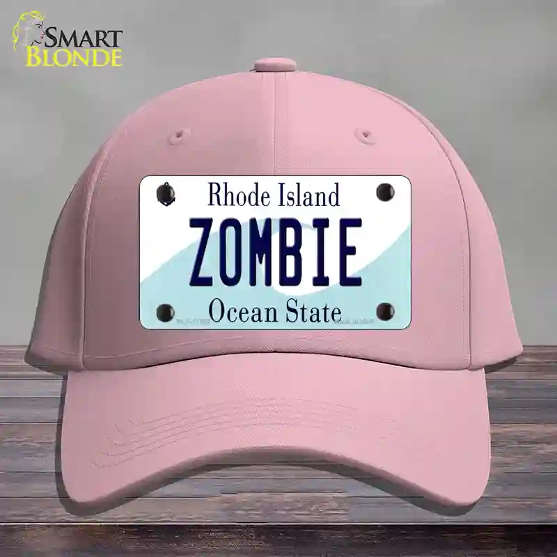 HAT05-MLP-11203 Zombie Rhode Island State Novelty License Plate Hat, Cotton - Pink