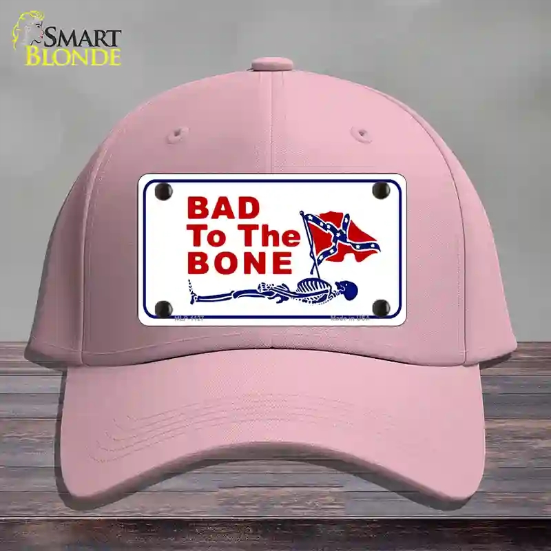 HAT05-MLP-1127 Bad to the Bone Novelty License Plate Hat, Cotton - Pink