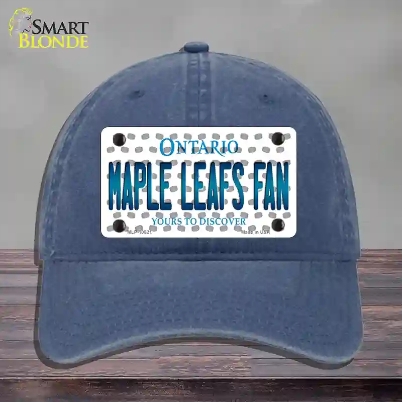 HAT11-MLP-10821 Maple Leafs Fan Ontario Novelty License Plate Hat, Unconstructed Cotton - Navy