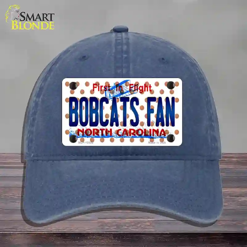 HAT11-MLP-10850 Hornets Fan North Carolina Novelty License Plate Hat, Unconstructed Cotton - Navy