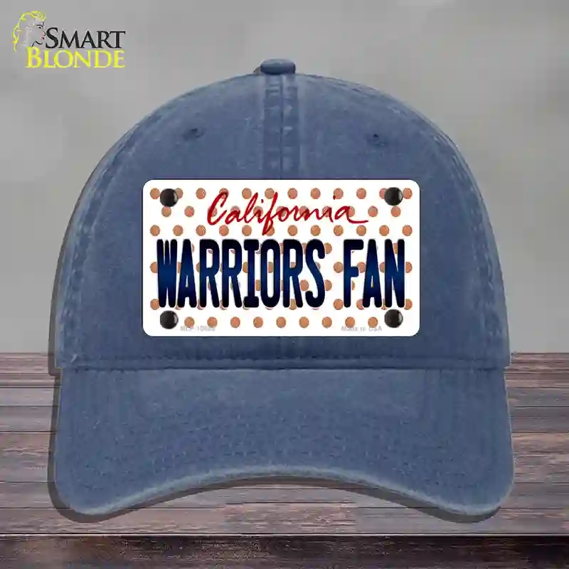 HAT11-MLP-10856 Warriors Fan California Novelty License Plate Hat, Unconstructed Cotton - Navy