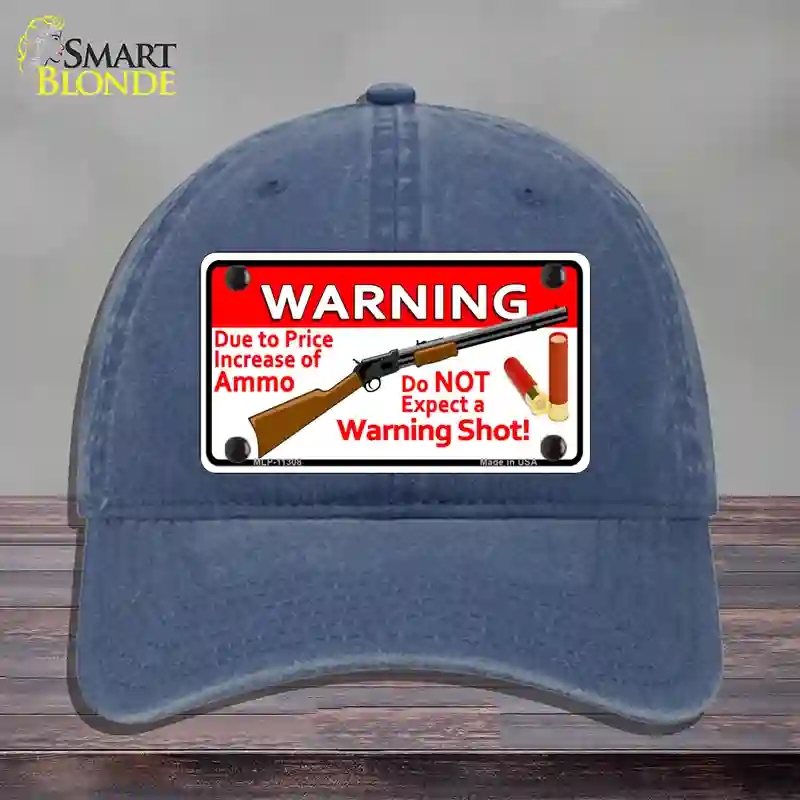 HAT11-MLP-11308 Do Not Expect a Warning Shot Novelty License Plate Hat, Unconstructed Cotton - Navy