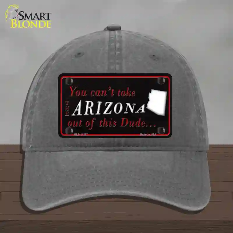 HAT08-MLP-11257 Arizona Dude Novelty License Plate Hat, Unconstructed Cotton - Charcoal